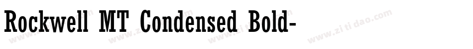 Rockwell MT Condensed Bold字体转换